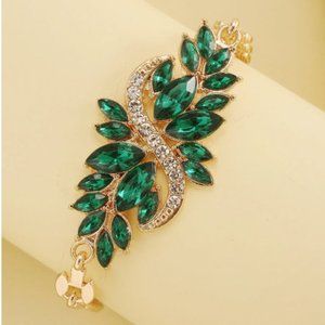 Green & Gold Gemstone Bracelet